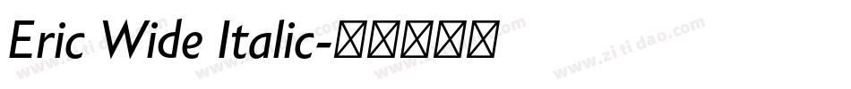 Eric Wide Italic字体转换